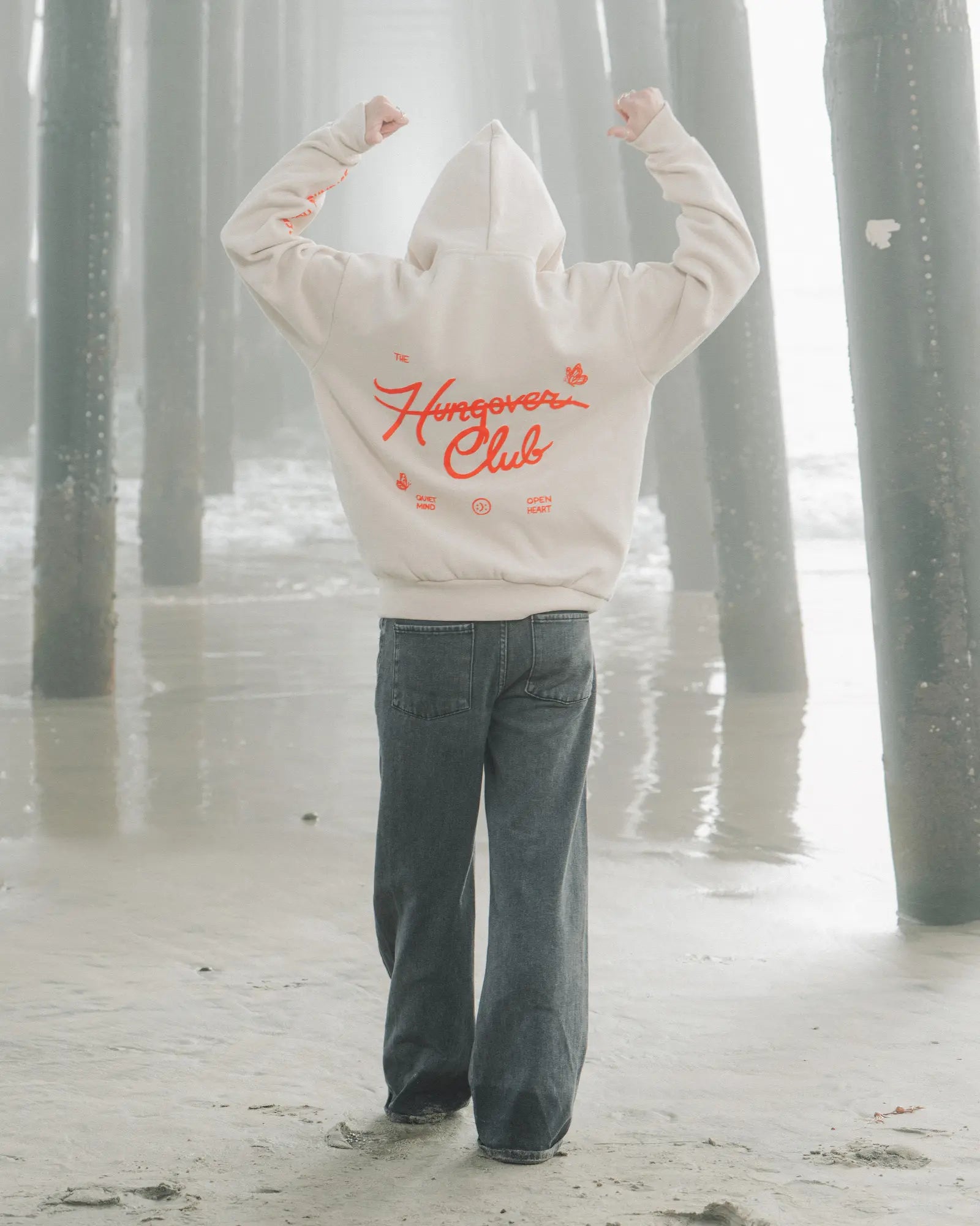 The Hungover Club Hoodie - Cream - Pink7, Inc.