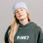 Smiley Beanie - Powder Blue - Pink7