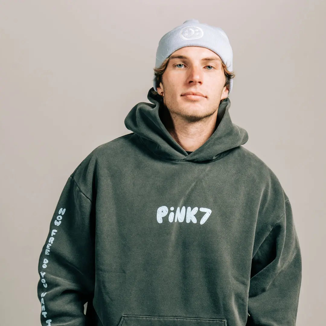 Smiley Beanie - Powder Blue - Pink7