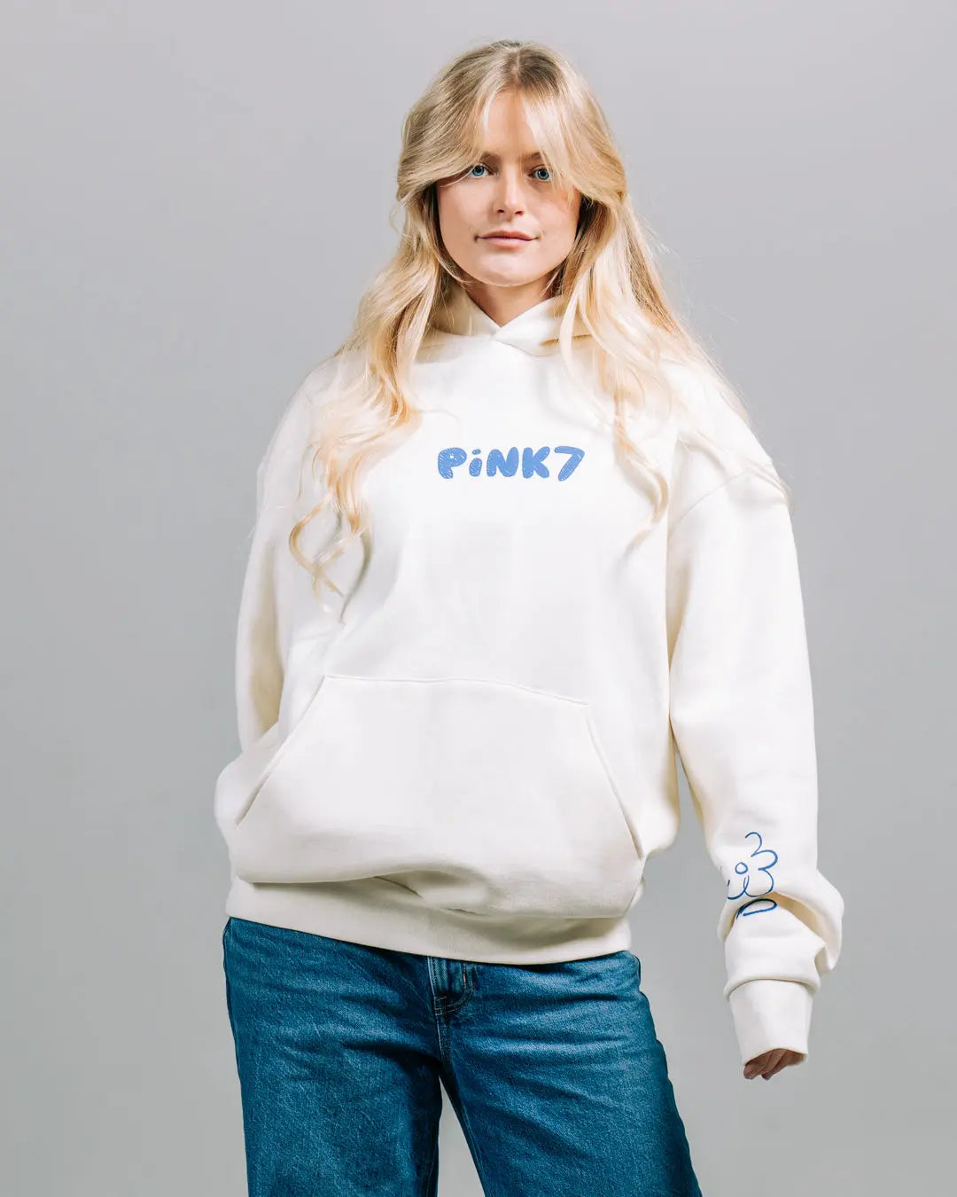 How Free Hoodie - Bone - Pink7