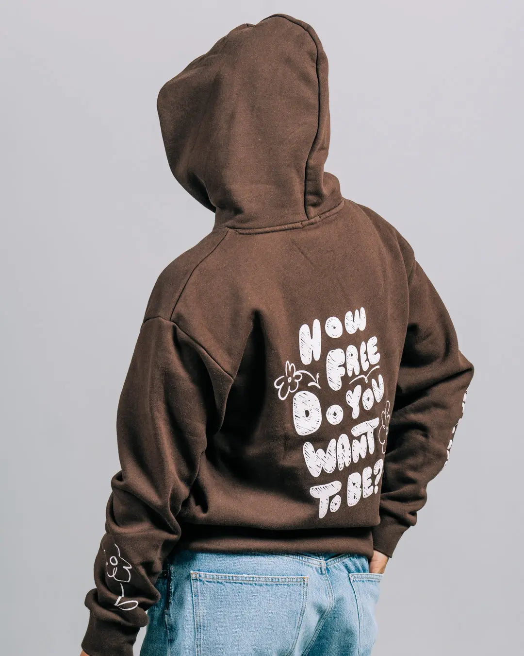 How Free Hoodie - Brown - Pink7