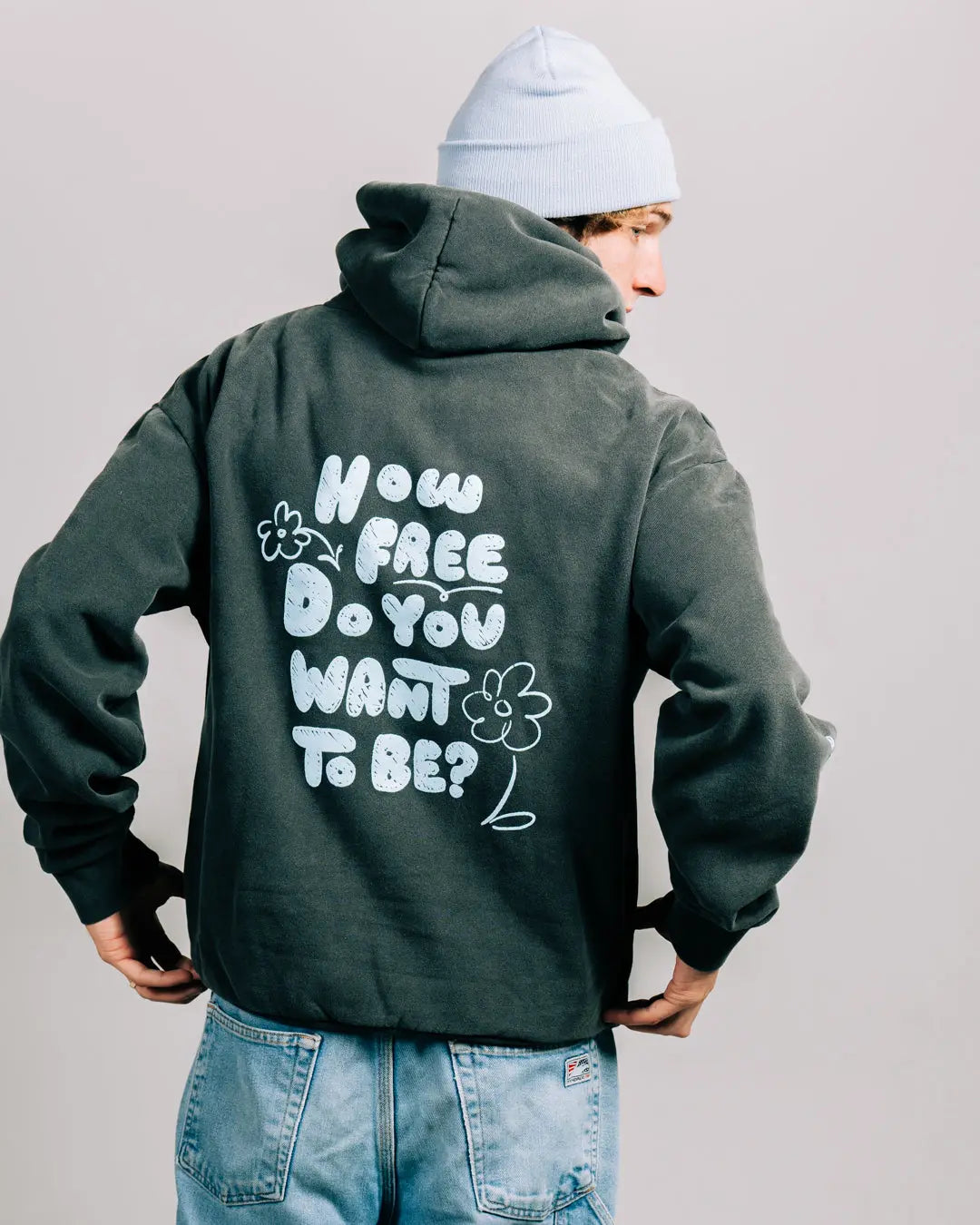 How Free Hoodie - Charcoal - Pink7