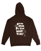 How Free Hoodie - Brown - Pink7