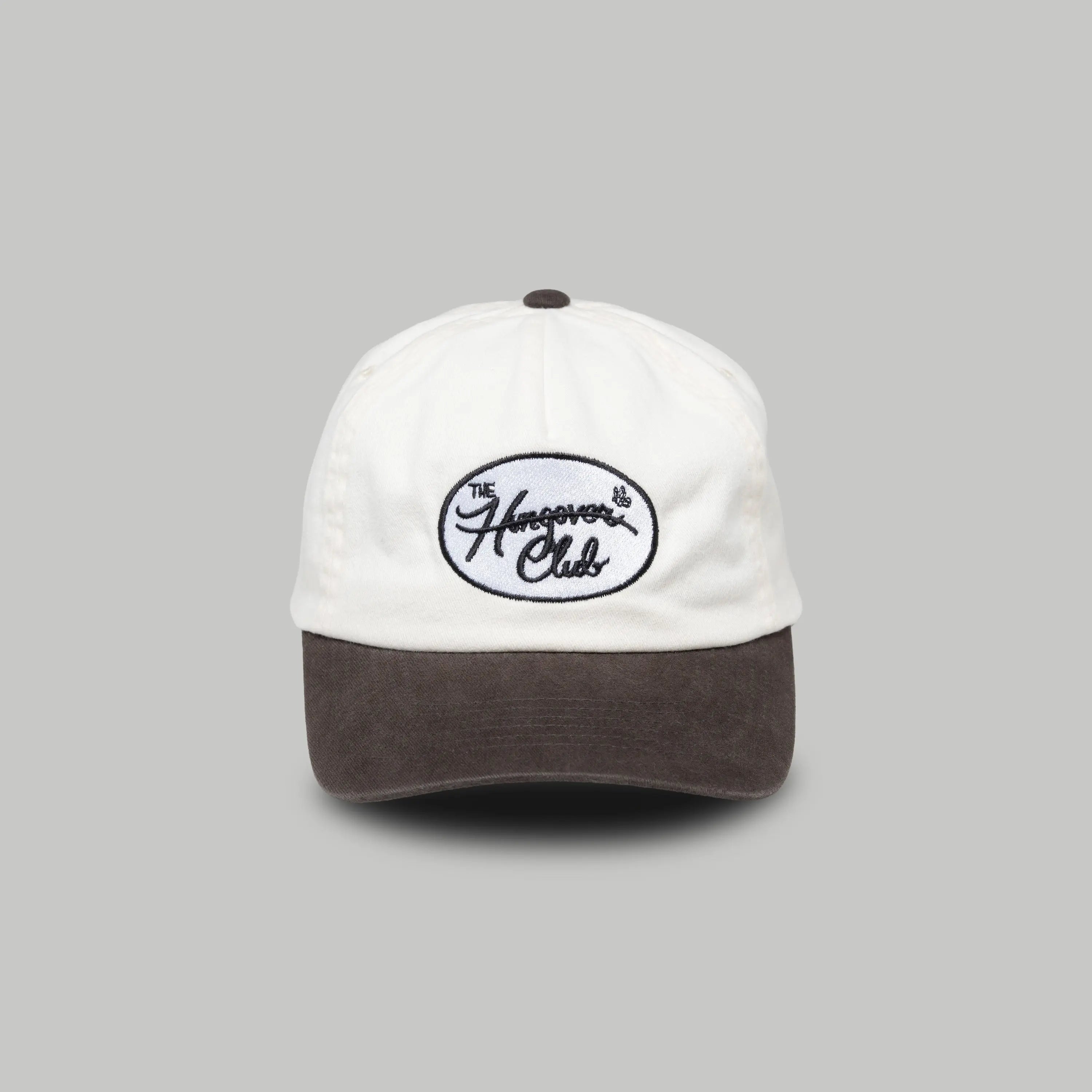 Hungover Club Hat – Off White / Washed Black - Pink7