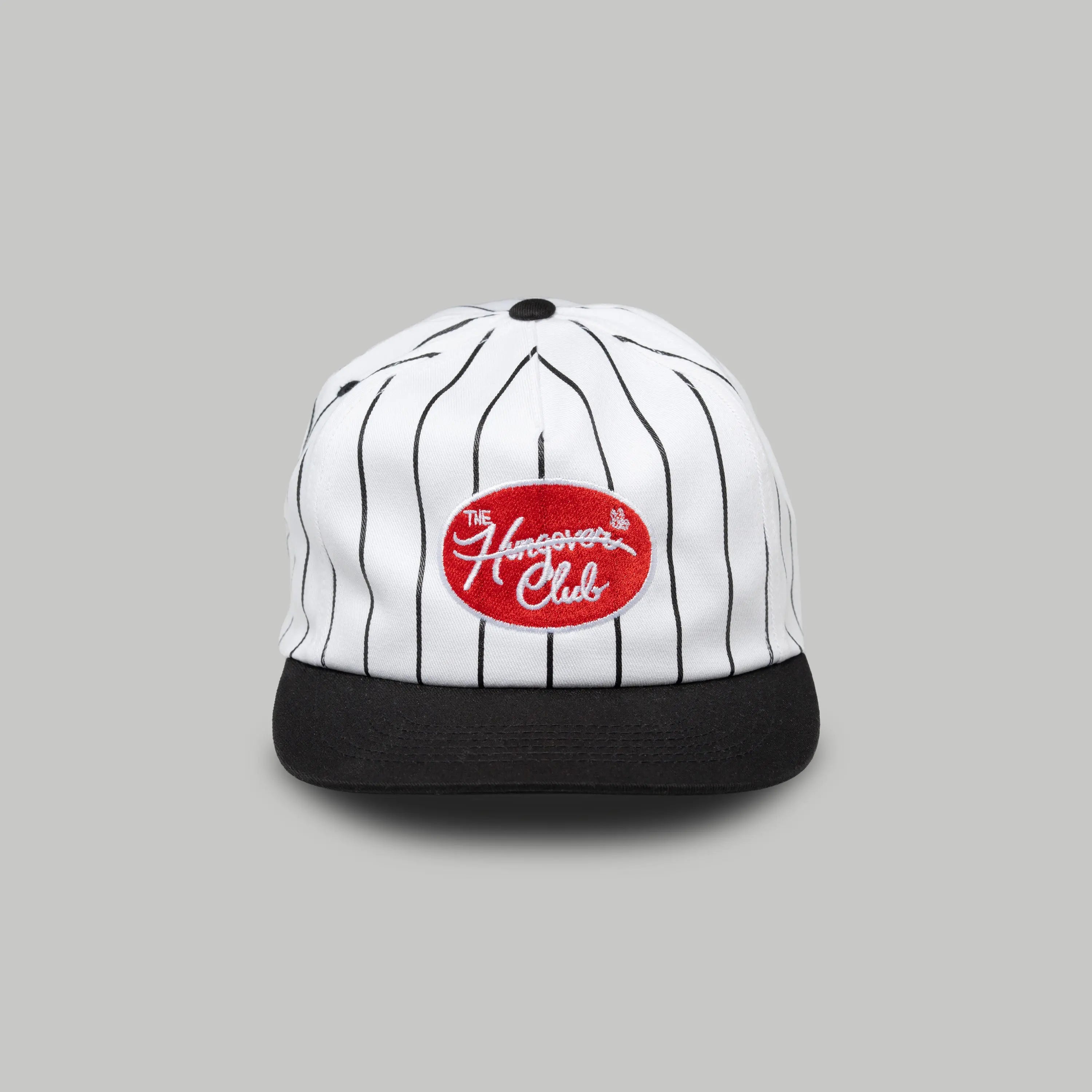 Hungover Club Hat - Unstructured Pinstripe - Pink7