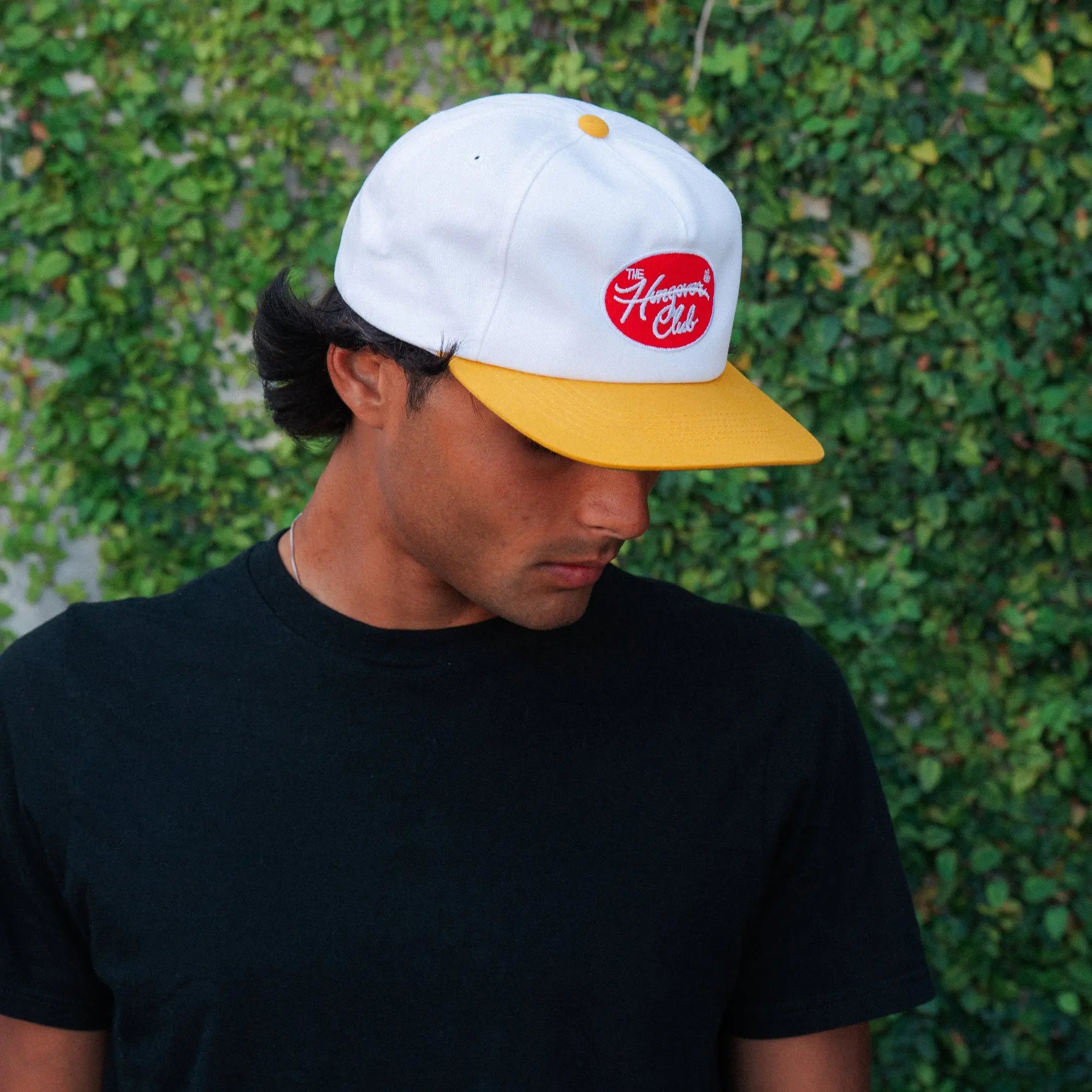 Hungover Club Hat – White / Yellow - Pink7