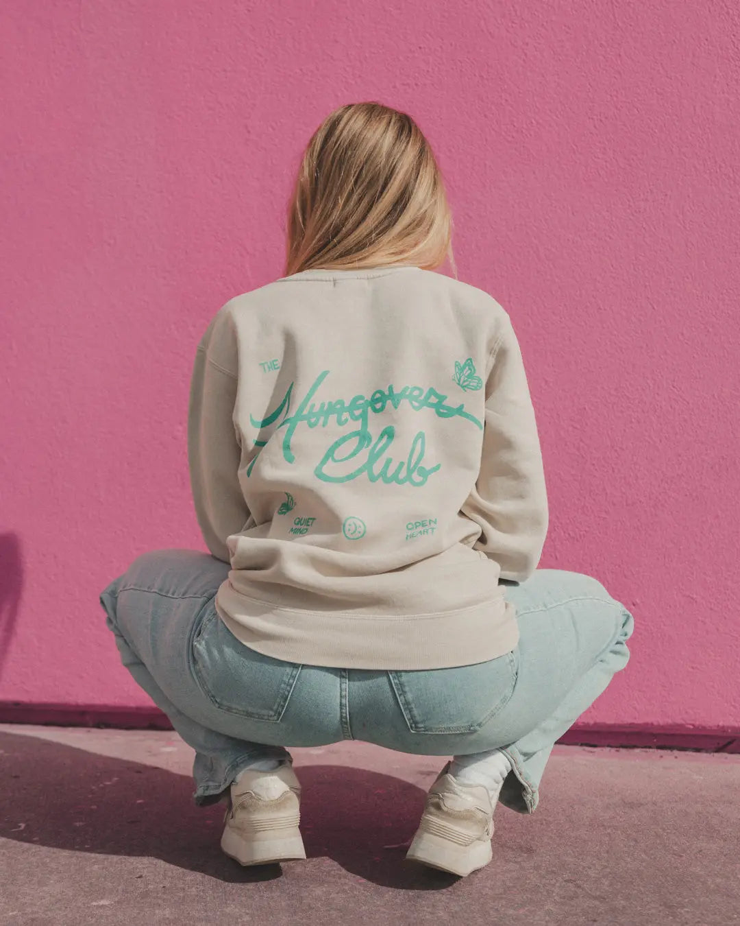 The Club Crewneck - Cream - Pink7