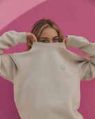 The Club Crewneck - Cream - Pink7
