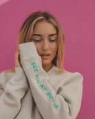 The Club Crewneck - Cream - Pink7