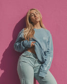 The Club Crewneck - Light Blue - Pink7