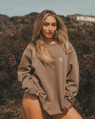 The Club Crewneck - Mocha - Pink7