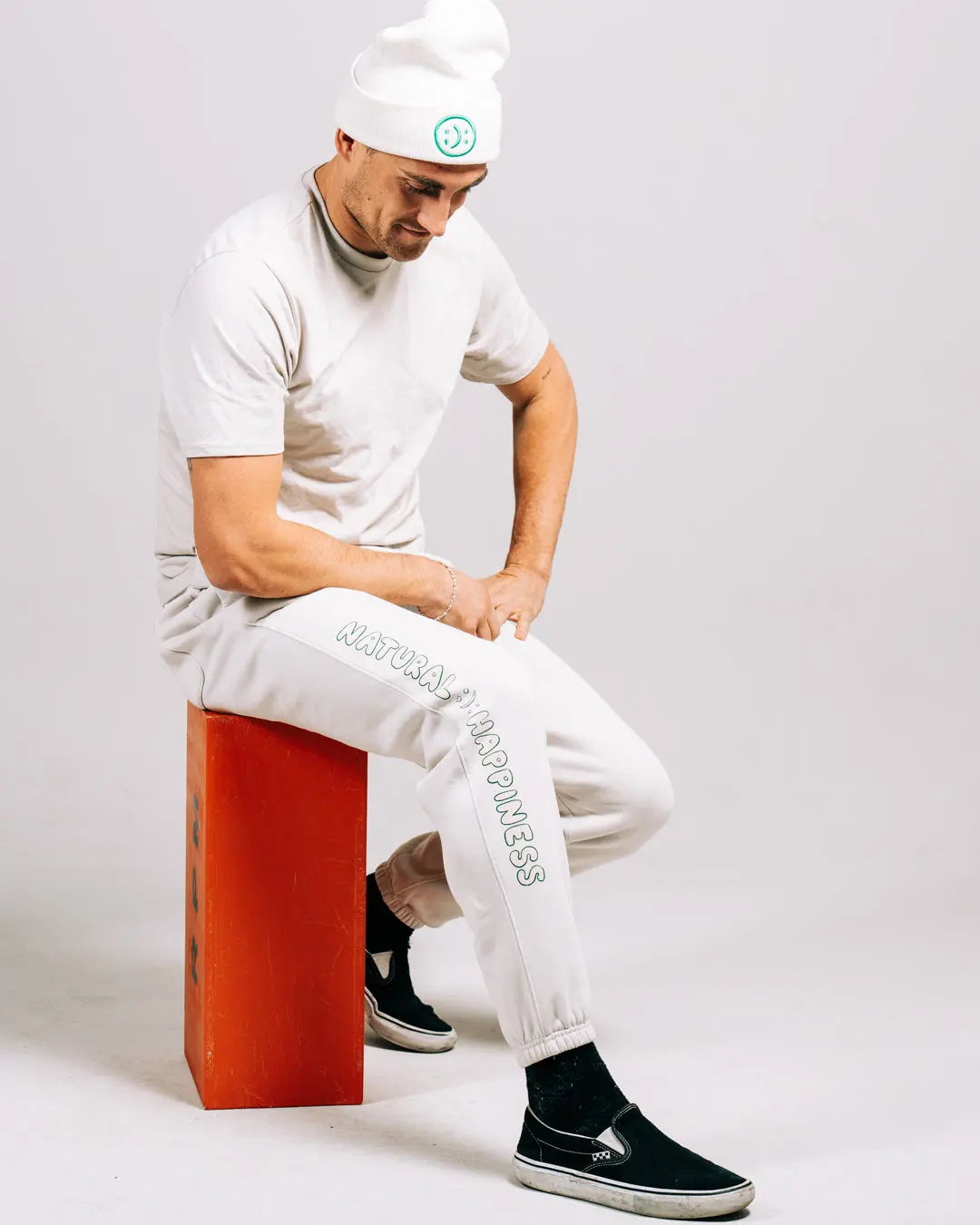 The Natural Happiness Sweatpants for Men - Bone - Pink7