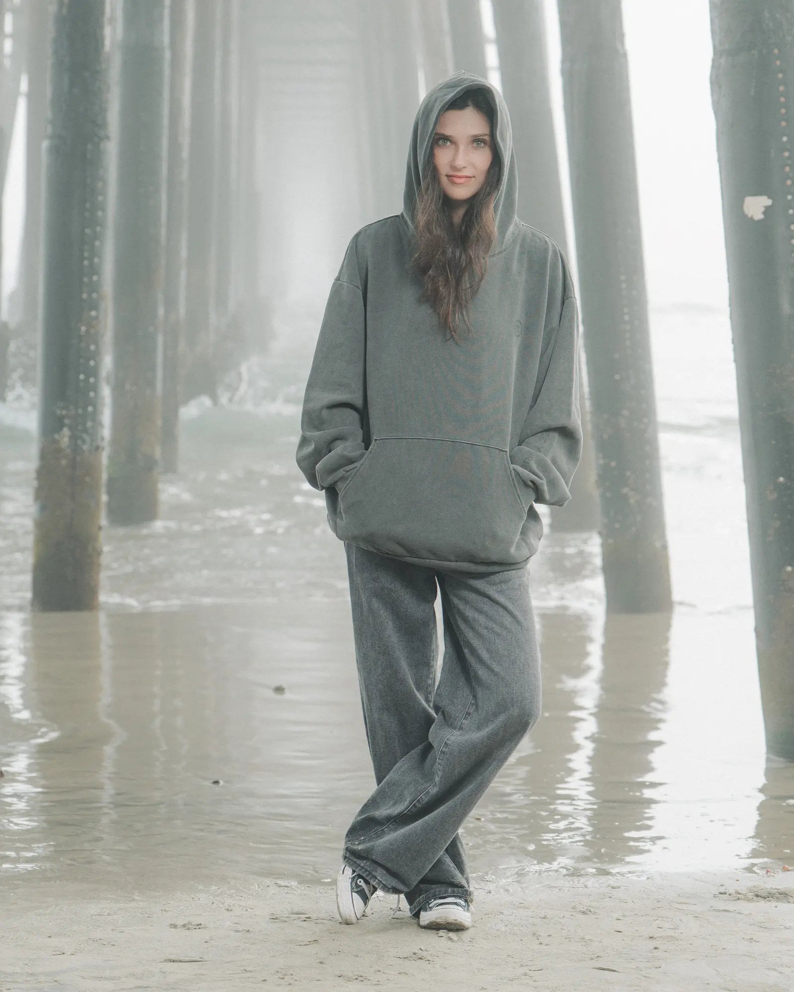 The Hungover Club Hoodie - Washed Black - Pink7