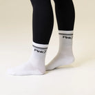 Vintage Crew Sock - White - Pink7