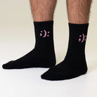 Classics Crew Sock - Black - Pink7