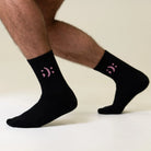 Classics Crew Sock - Black - Pink7