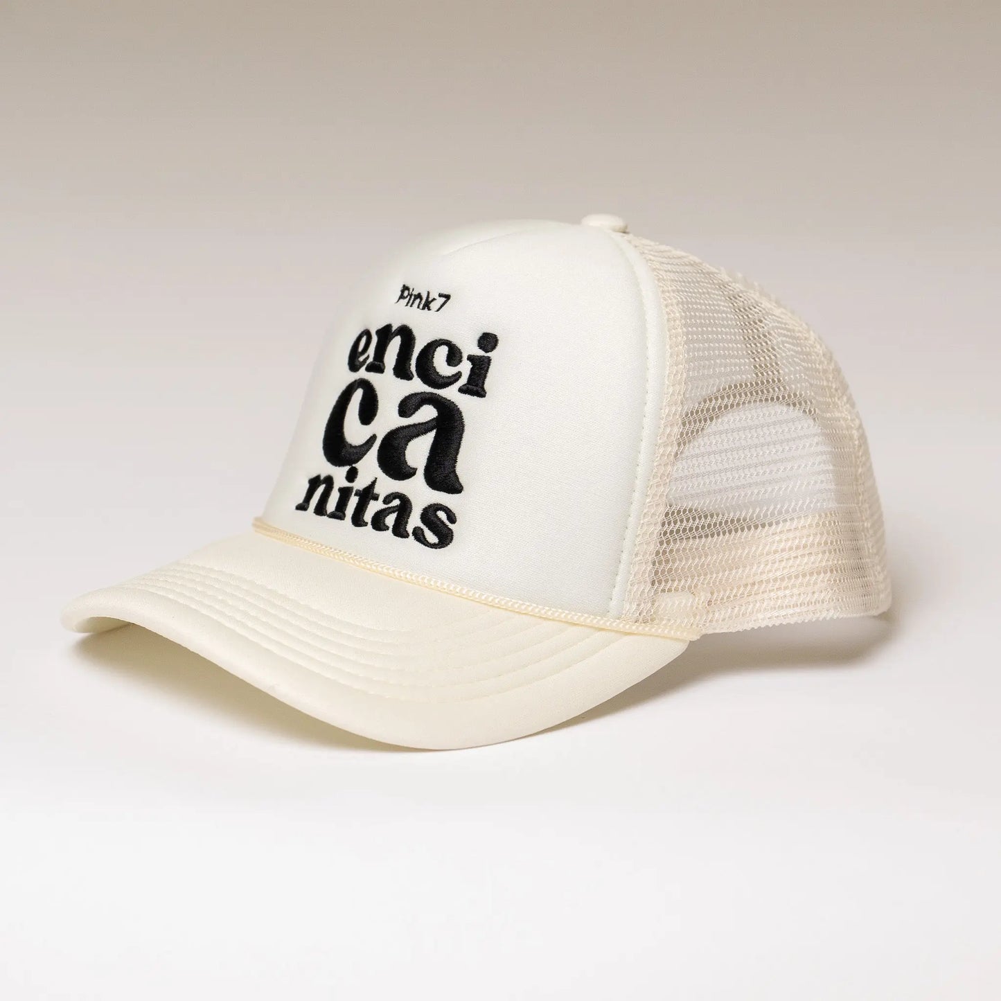Vintage Encinitas Trucker Hat - White - Pink7, Inc.