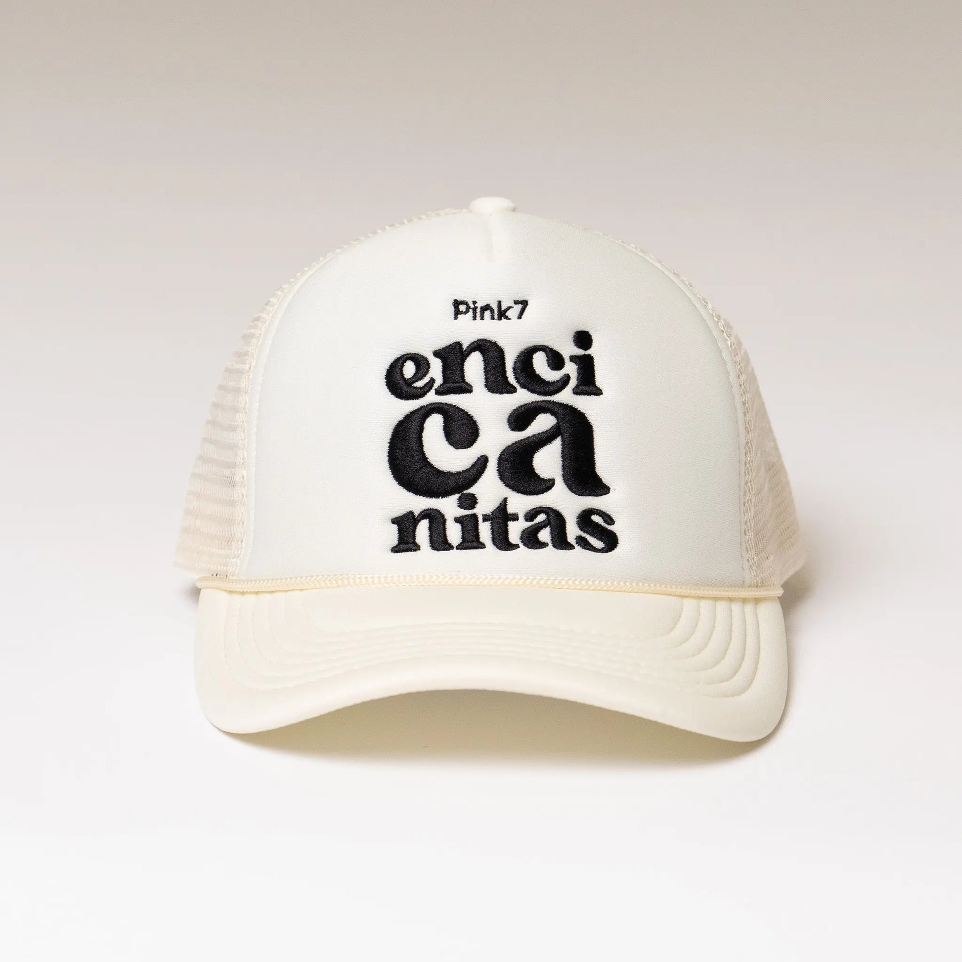 Vintage Encinitas Trucker Hat - White - Pink7, Inc.