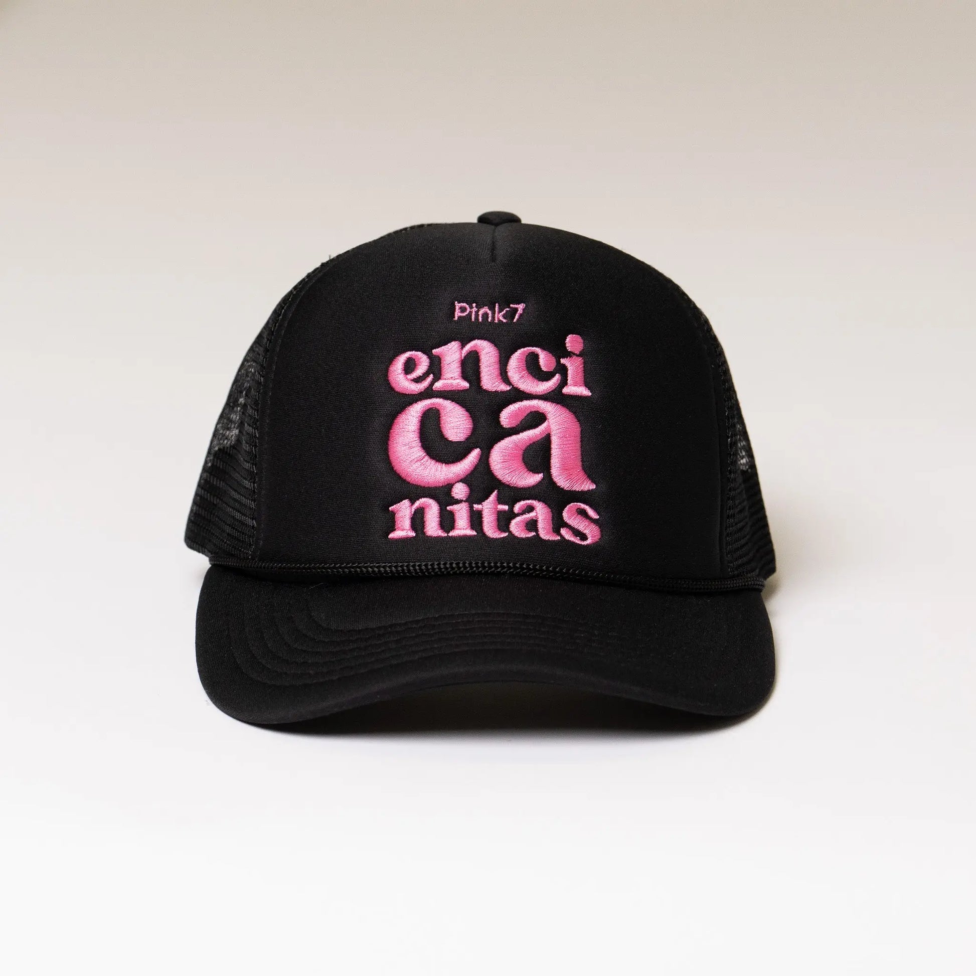 Vintage Encinitas Trucker Hat - Black - Pink7