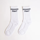 Vintage Crew Sock - White - Pink7