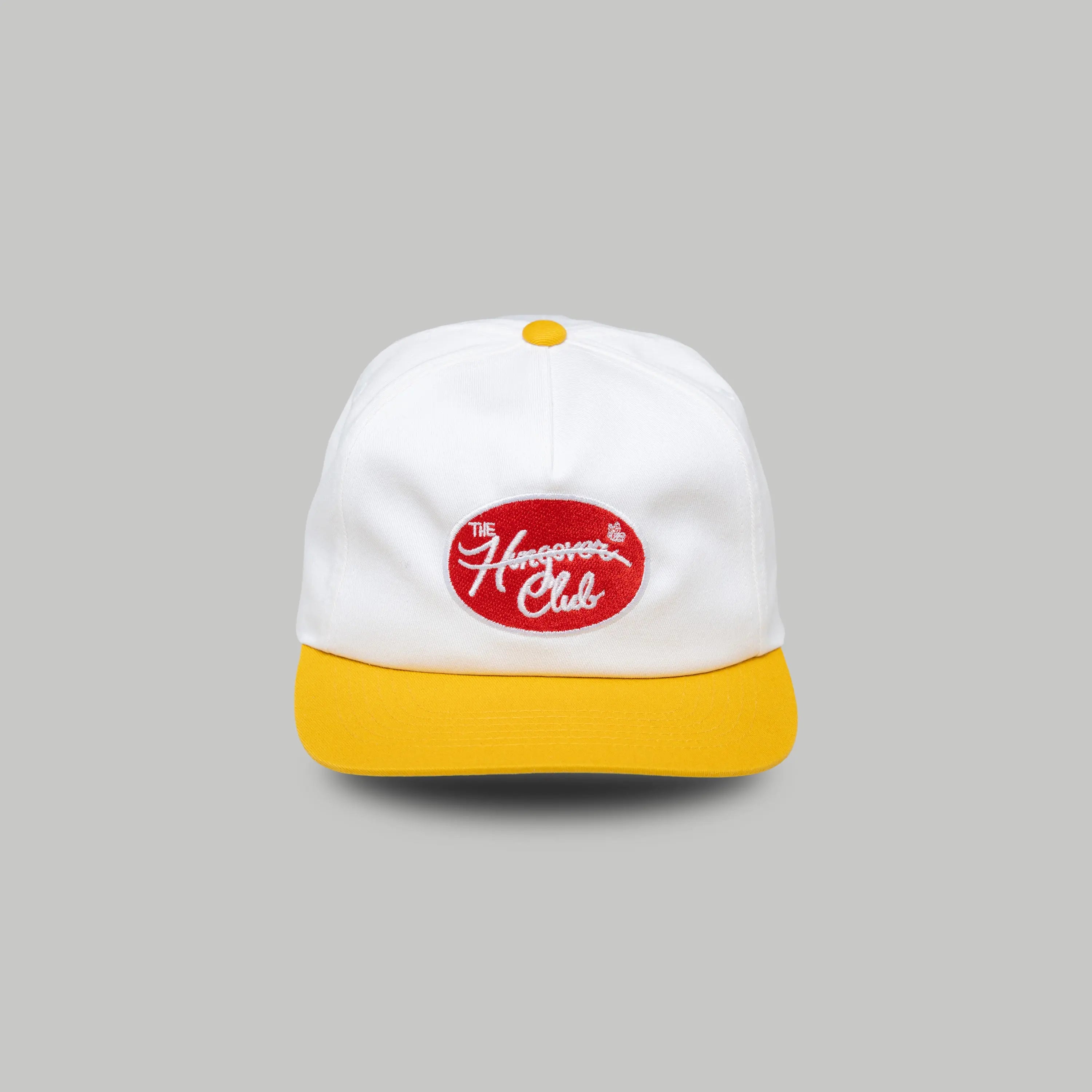 Hungover Club Hat – White / Yellow - Pink7