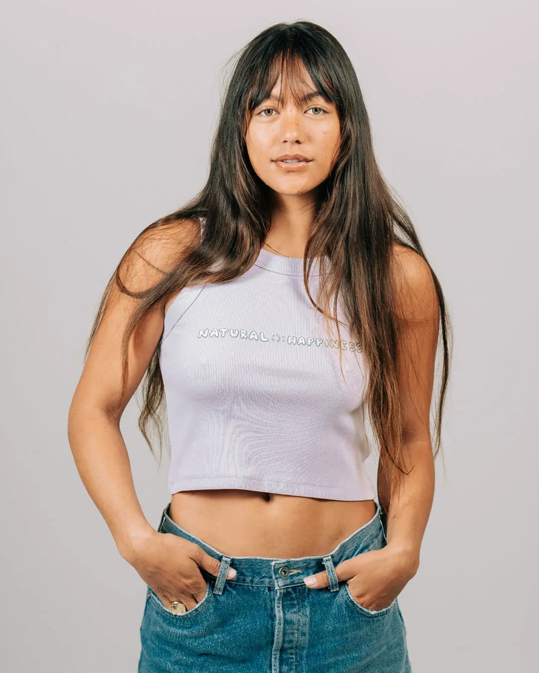 The Natural Happiness Tank Top for Women - Light Orchid - Pink7